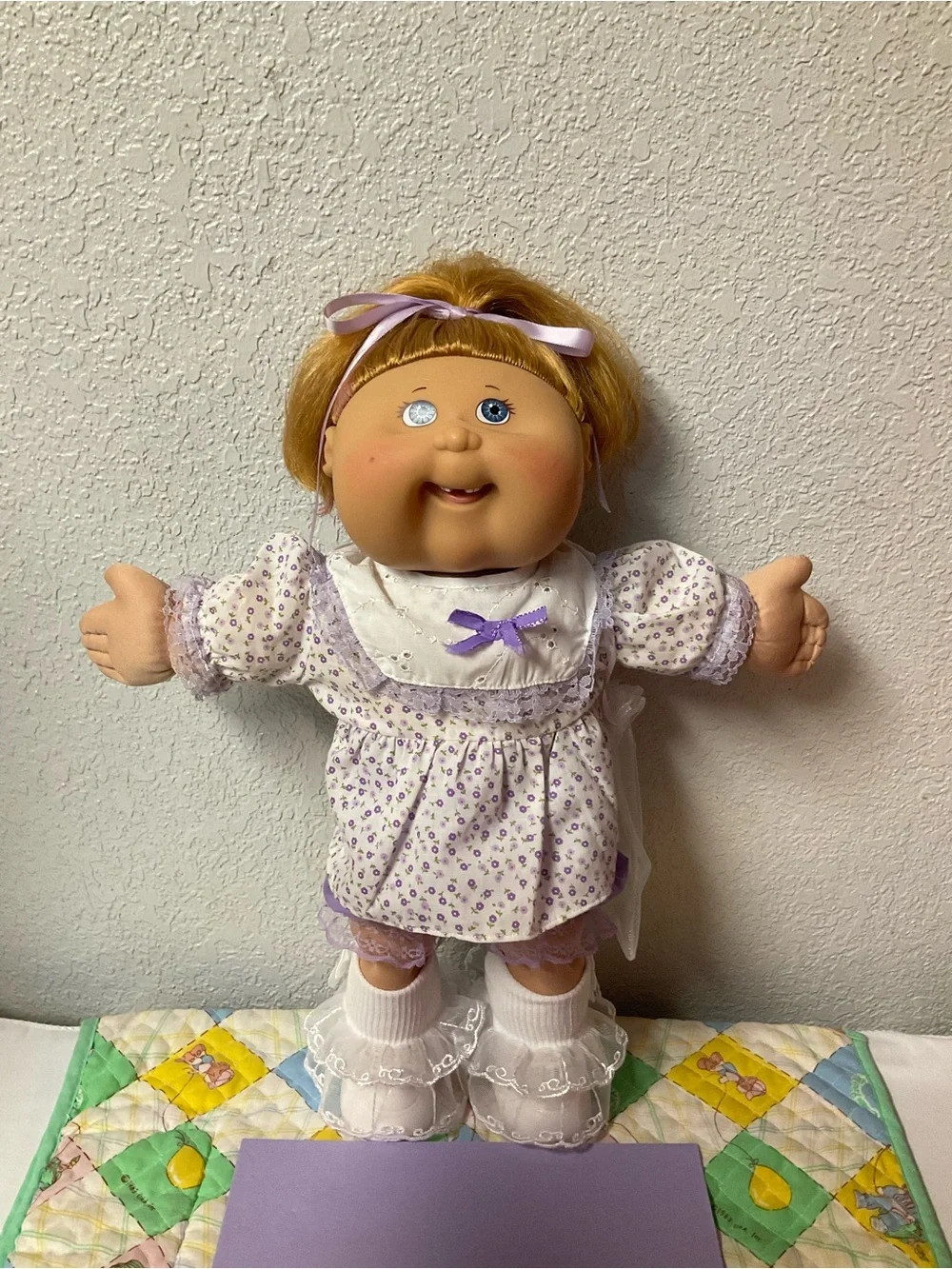 RARE VTG Cabbage Patch Kid Play Along Girl PA-25 Brown Hair Gray Eyes 2004